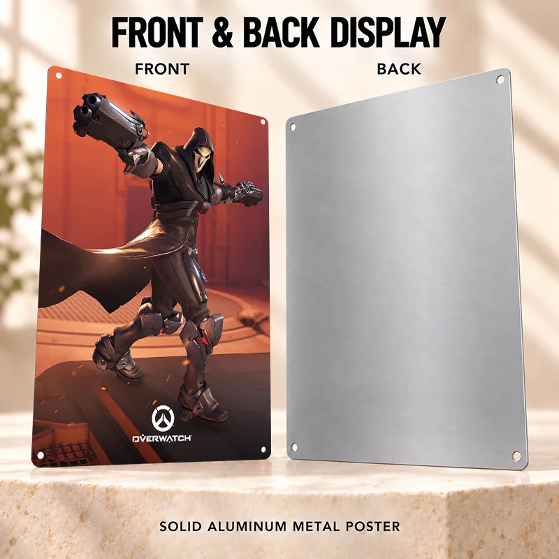 Overwatch Aluminum Posters Strategic Mission Design Gaming Setup Wall Art Personalized Metal Sign Special Gift For Action Fans