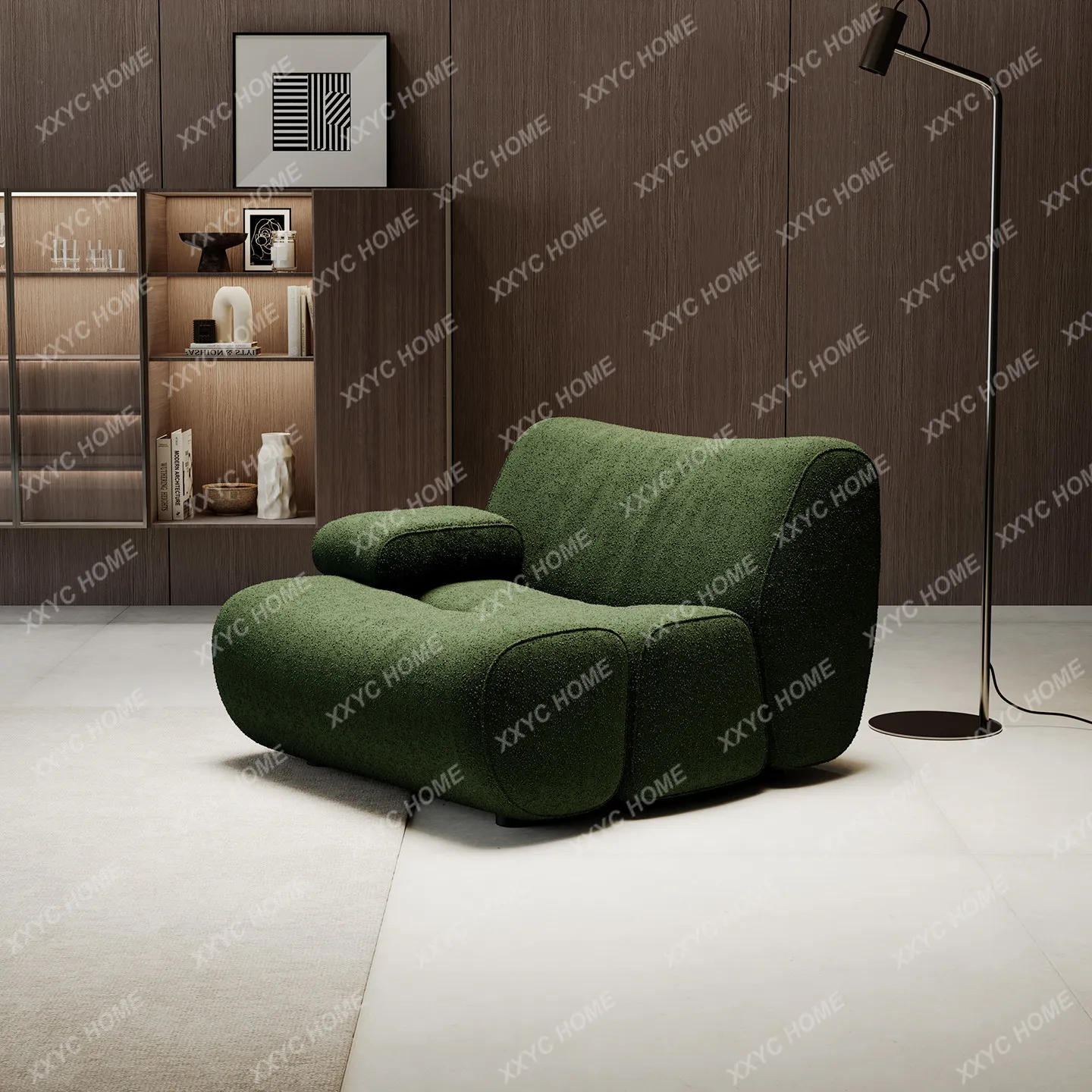 light luxury design living room single sofa chair module arc combination