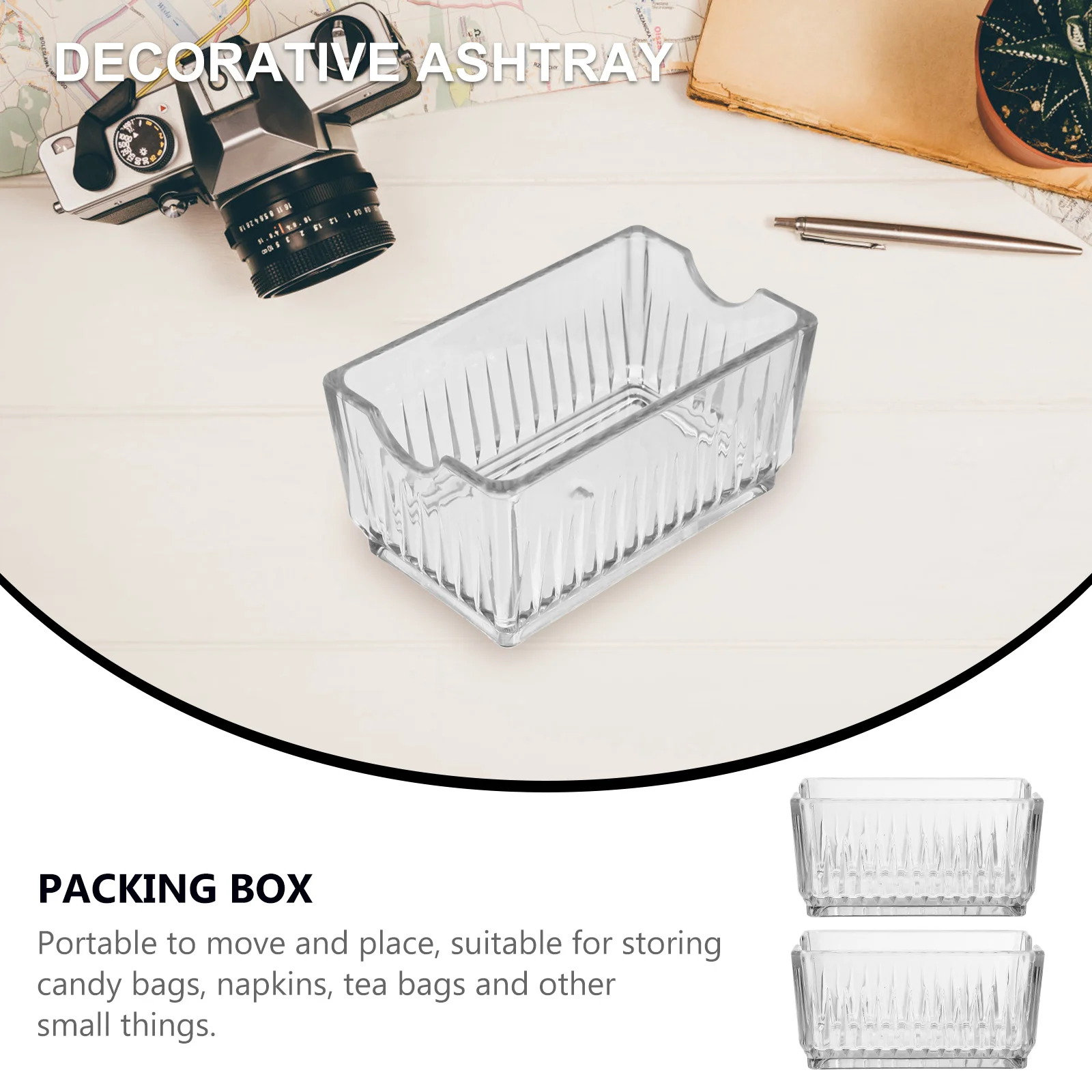 

2pcs Mini Transparent Acrylic Boxes Coffee Powder Storage Containers For Candy Tea Bags Packing Sundries Holder Square