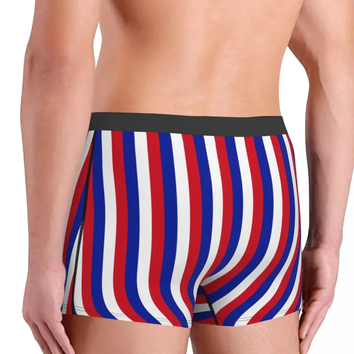 Calzoncillos tipo bóxer con bandera de Francia para hombre, ropa interior orgullosa francesa con estampado 3D, calzoncillos elásticos