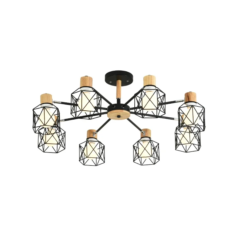 

Nordic Solid Wood Pendant Light, Postmodern Log Hanging Lamp, Creative Ceiling Fixture for Small Living Room Bedroom Study LX110