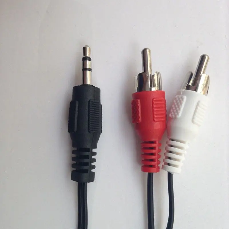 1m/1.5m Audio Cable 3.5 Jack To 2 Rca Male To Male 2rca To 3.5mm Aux Stereo Audio Car Cable Splitter