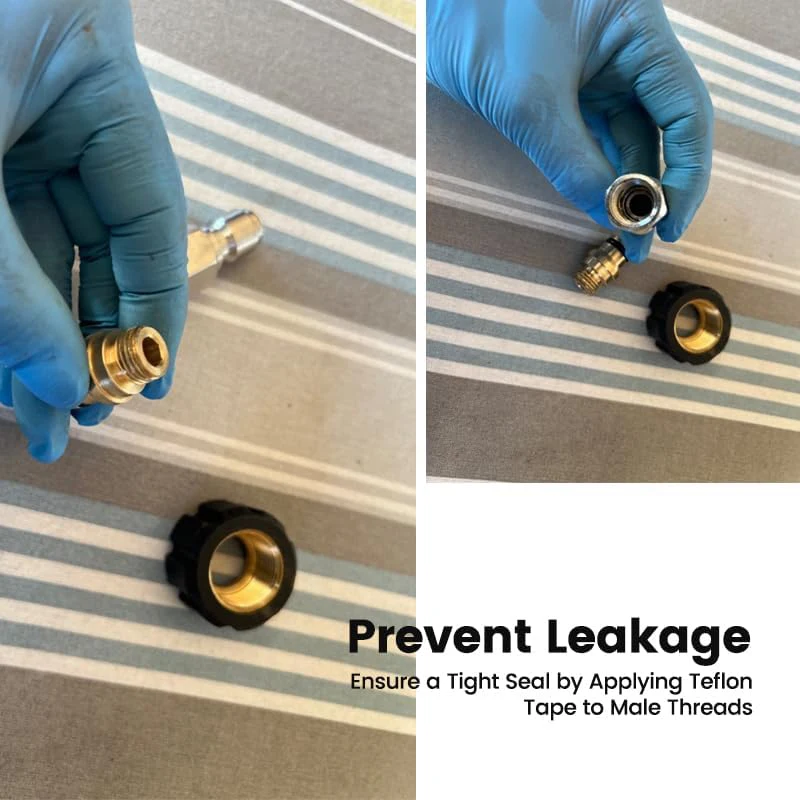 M22 14mm Male Fitting Pressure Washer Adapter M22 15mm Female to Quick Connect to Power Washer Coupler Accessories for Hose/Gun