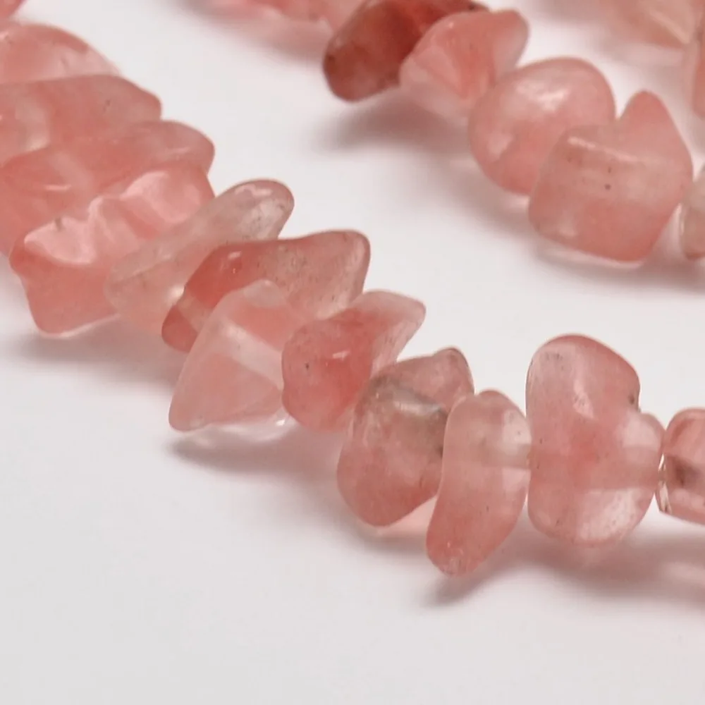 1strand Cherry Quartz Glass Chip Beads Strands 3~8x3~8mm Hole: 1mm 34 inch