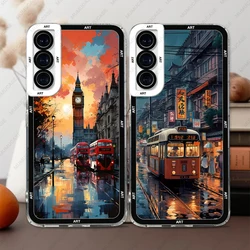 Case For Samsung Galaxy S20 S21 FE S22 Plus S23 Ultra A22 A54 5G Soft Cover City Landscape Art