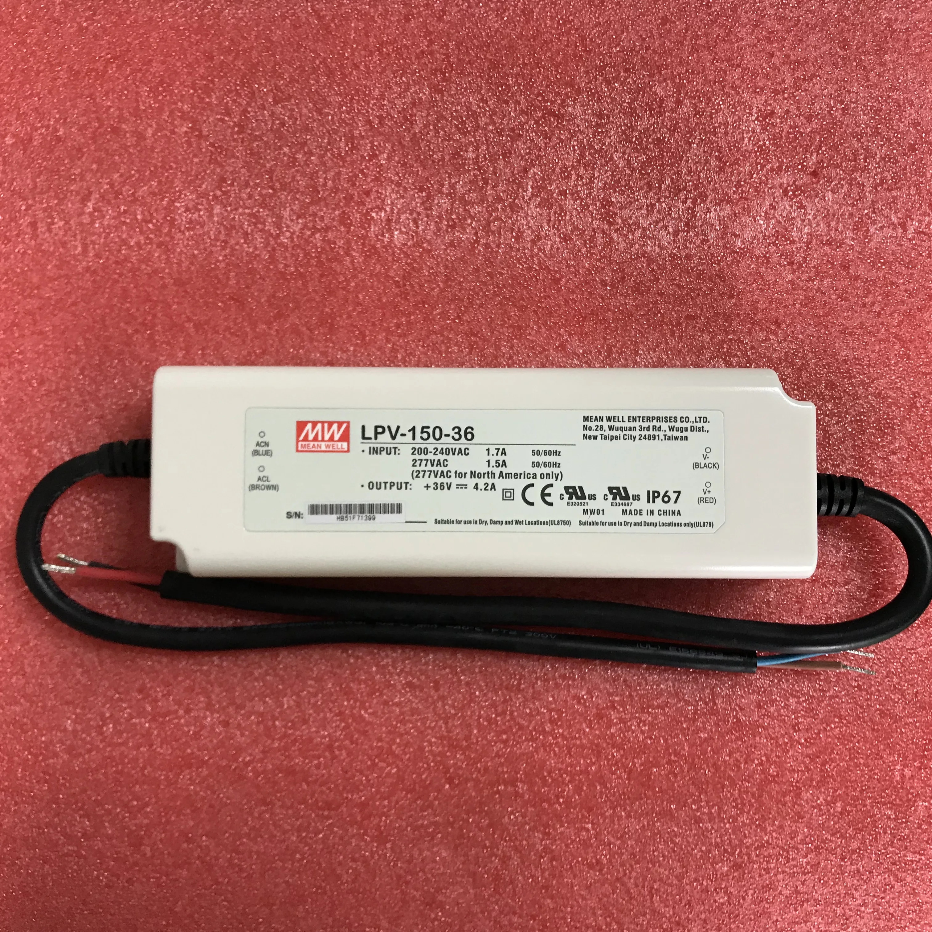 LPV-150 MEAN WELL LPV-150-12 mean well LPV-150 12V LED power supply 120W 10A