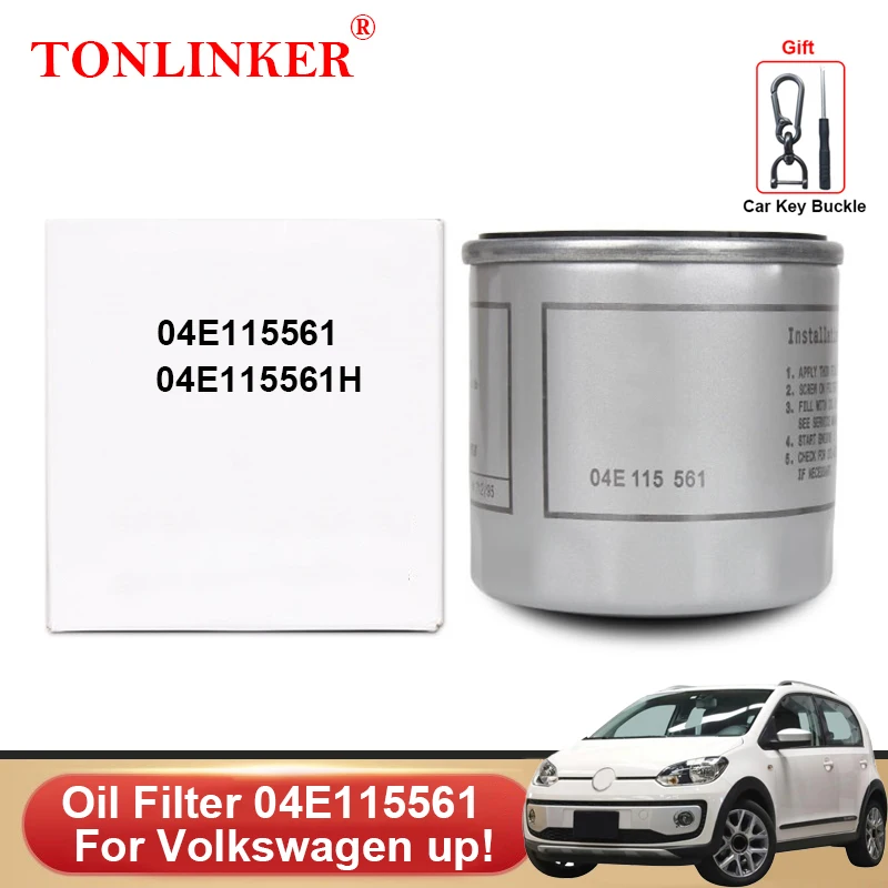 TONLINKER Oil Filter 04E115561 For VW Volkswagen UP up! 2012-2017 2018 2019 2020 1.0 TSI GTI 04E115561H Car Accessories Goods