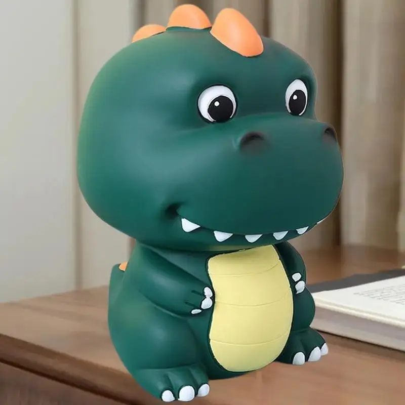 魅力的な恐竜の形をした金庫。ビニールの貯金箱。女の子への誕生日プレゼントに最適です。