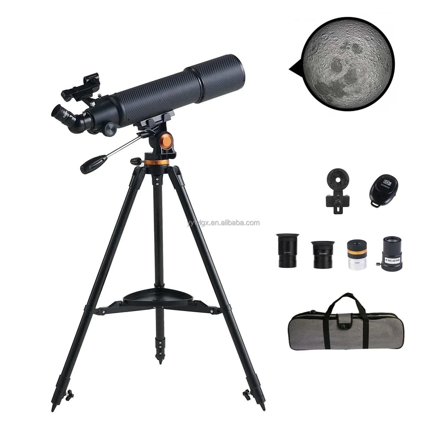 Factory Supply High Quality Powerful Outdoor Reflector Astronomical Telescope 80500 carbon fiber telescope 50080 for Kids