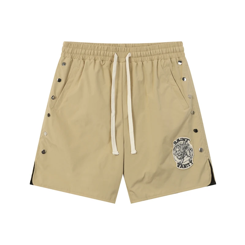 Hip Hop Streetwear Trend SAINT Casual Shorts High Quality Loose Breathable Sports Shorts Men Women