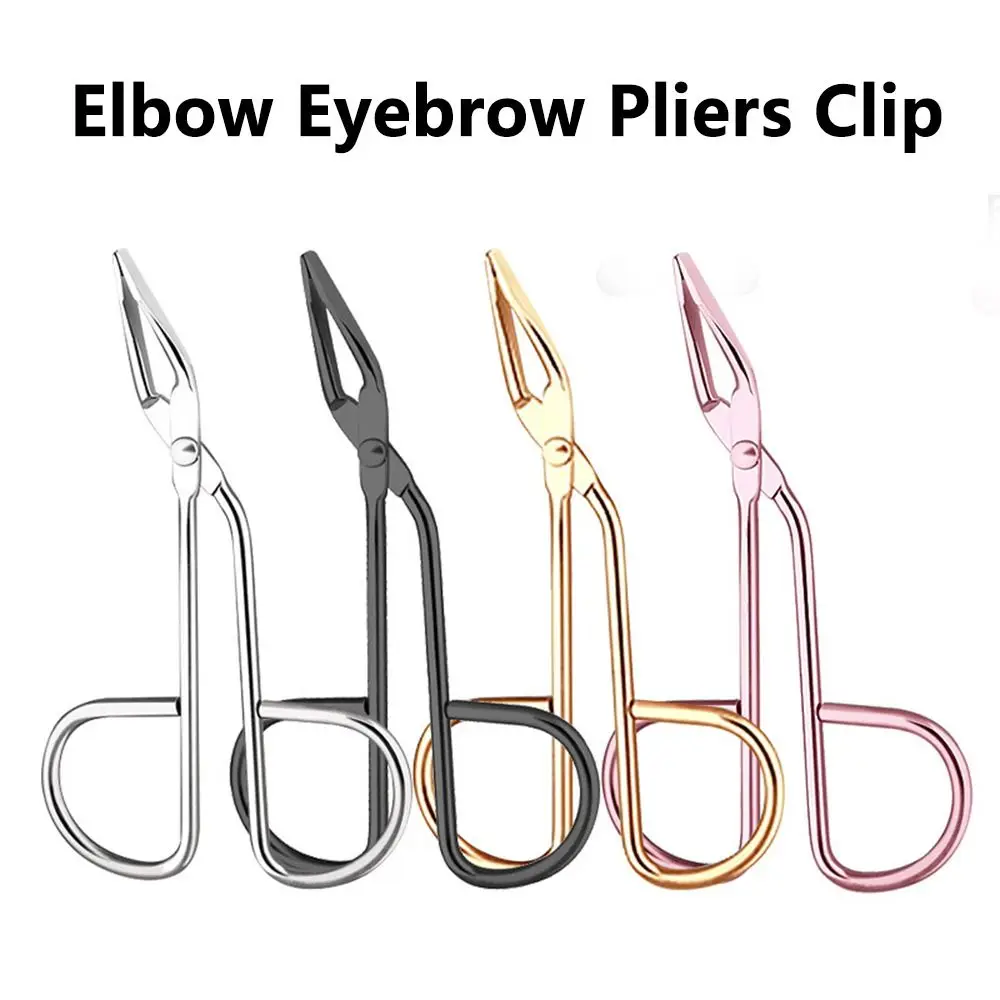 Eyelash Clipper Nose Lip Hair Pliers Eyebrow Tweezers Elbow Eyebrow Pliers Clip Face Hair Removal Hair Plucker Hairgripping