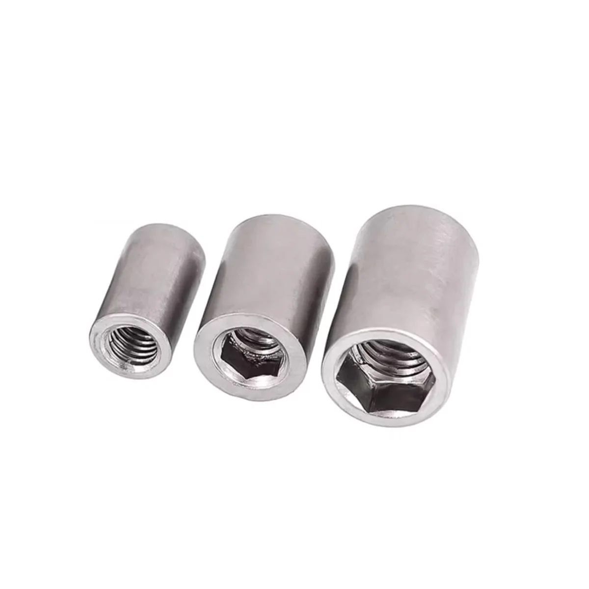 

304 Stainless Steel Cylinder Rod Nut,Hexagonal Cylindrical Nut, Pneumatic Nut M5M6M8M10M12M16