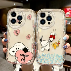 Trendy Iively Snoopy For Apple iPhone 15 14 13 12 11 XS XR X Pro Max Plus Wave Oil Funda Cover Phone Case