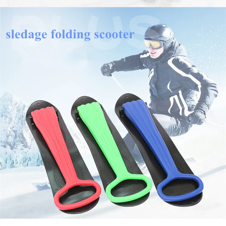 winter-kick-scooter-sledding-snowboard-hdpe-fold-up-snow-sled-eco-friendly-durable-safety-for-snow-entertainment