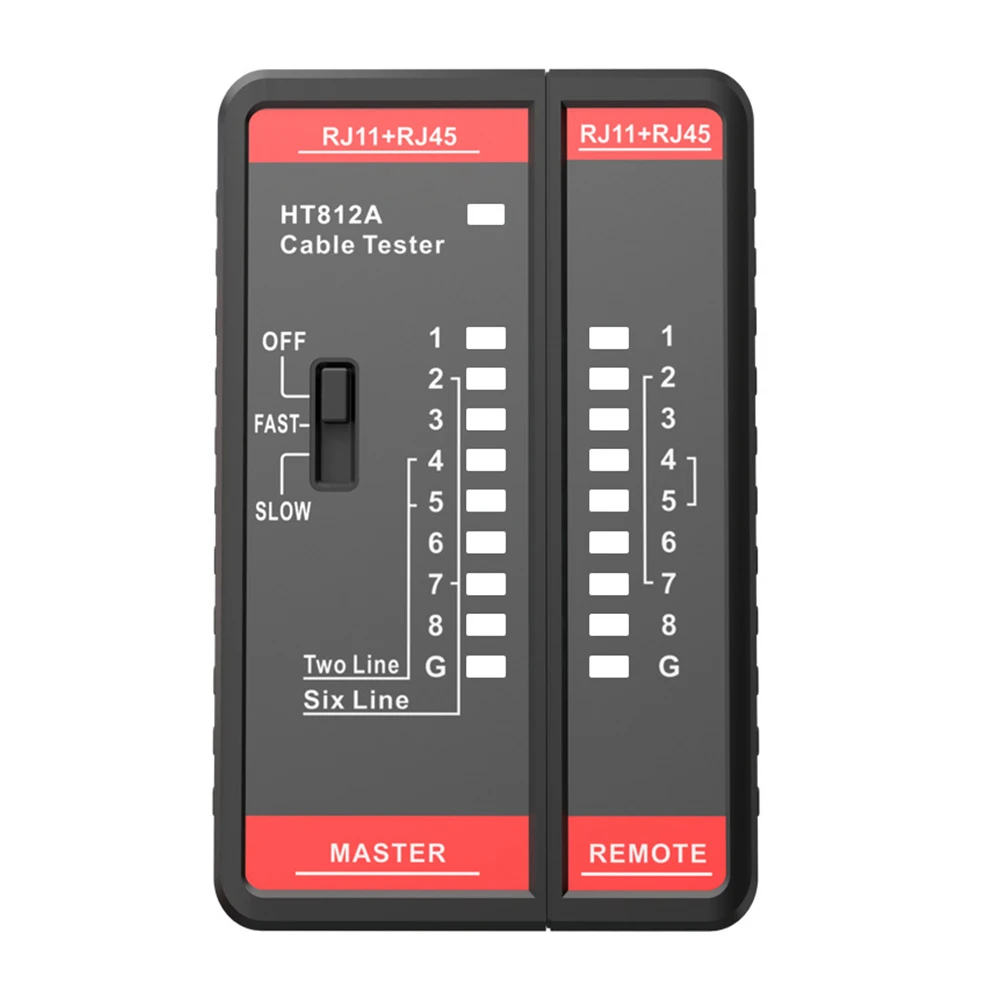 HT812A Network Cable Tester HT812A UTP LAN Cable Finder RJ11 RJ45 Master and Remote Set Alignment Line Tracker