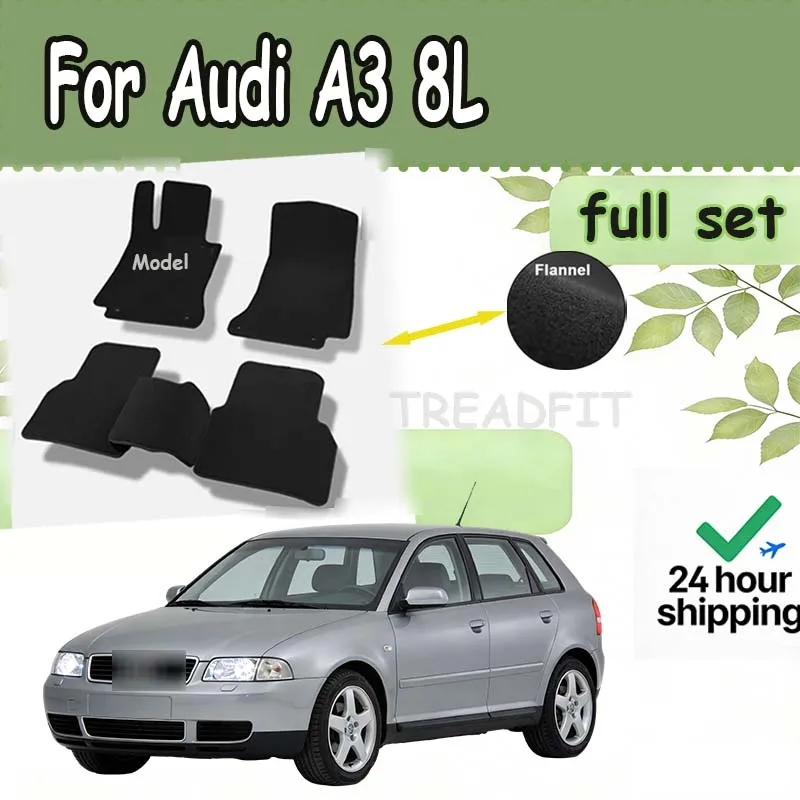 

Velour mats Velour rugs set for Audi A3 8L hatchback (1996-2001) -Black