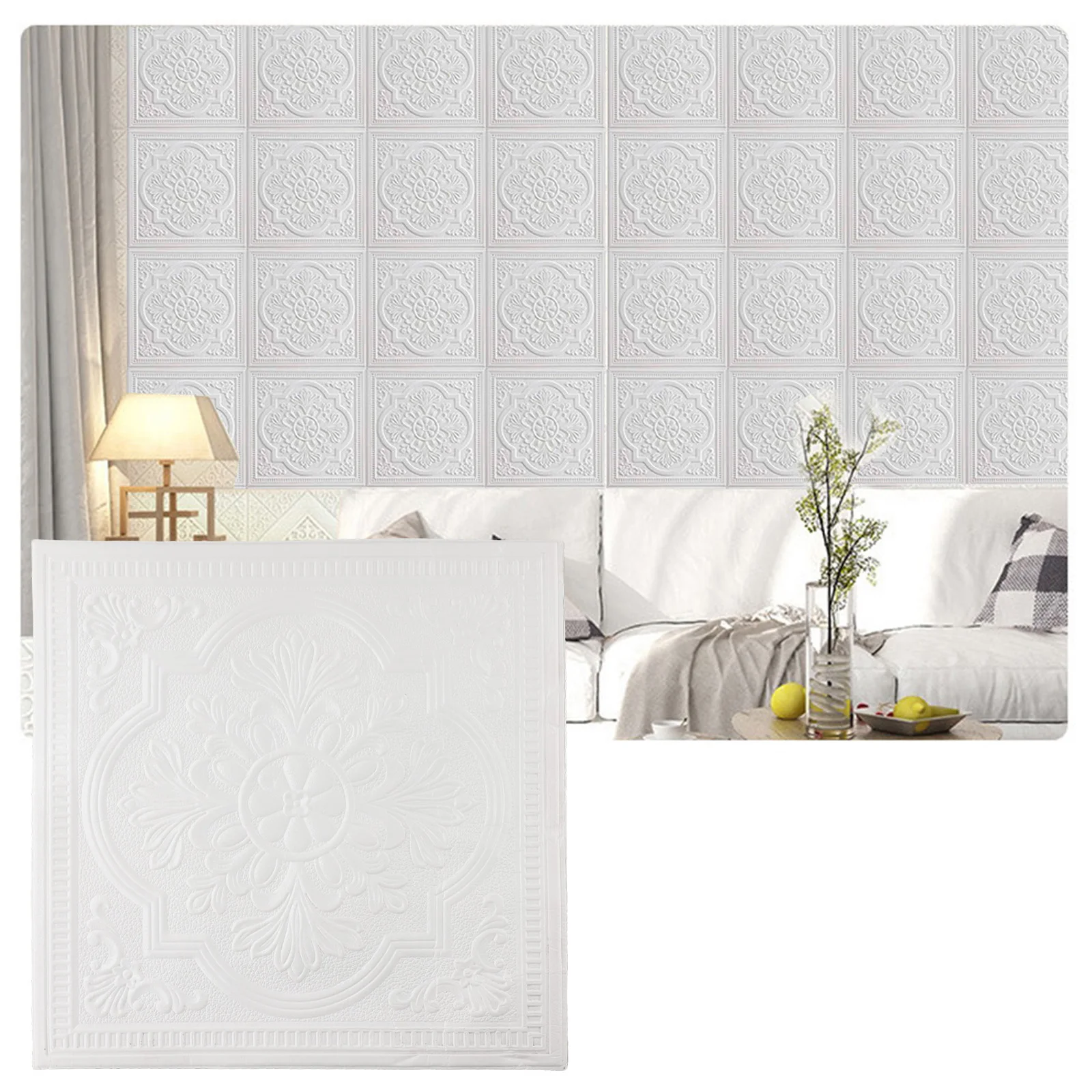 3D Stone Texture Foam Wall Panels for Enhancing Visual Depth on Flat Walls in Living Rooms Bedrooms and Hallways