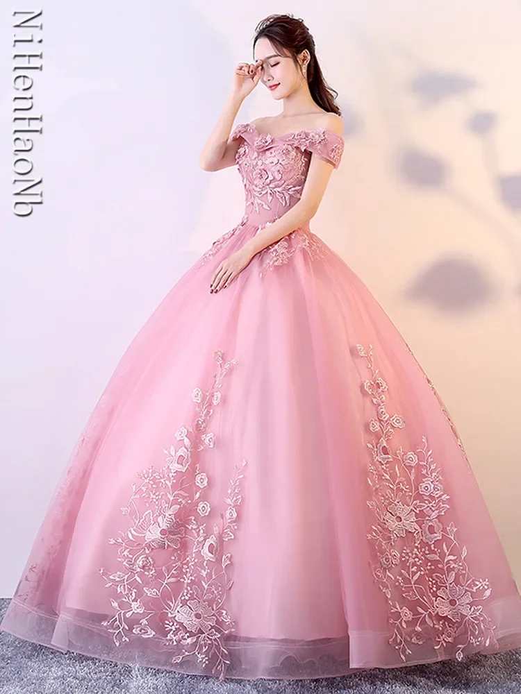 Autumn New Vestidos Quinceanera Dress Elegant Off The Shoulder Ball Gown Luxury Party Dress Plus Size Prom Gown