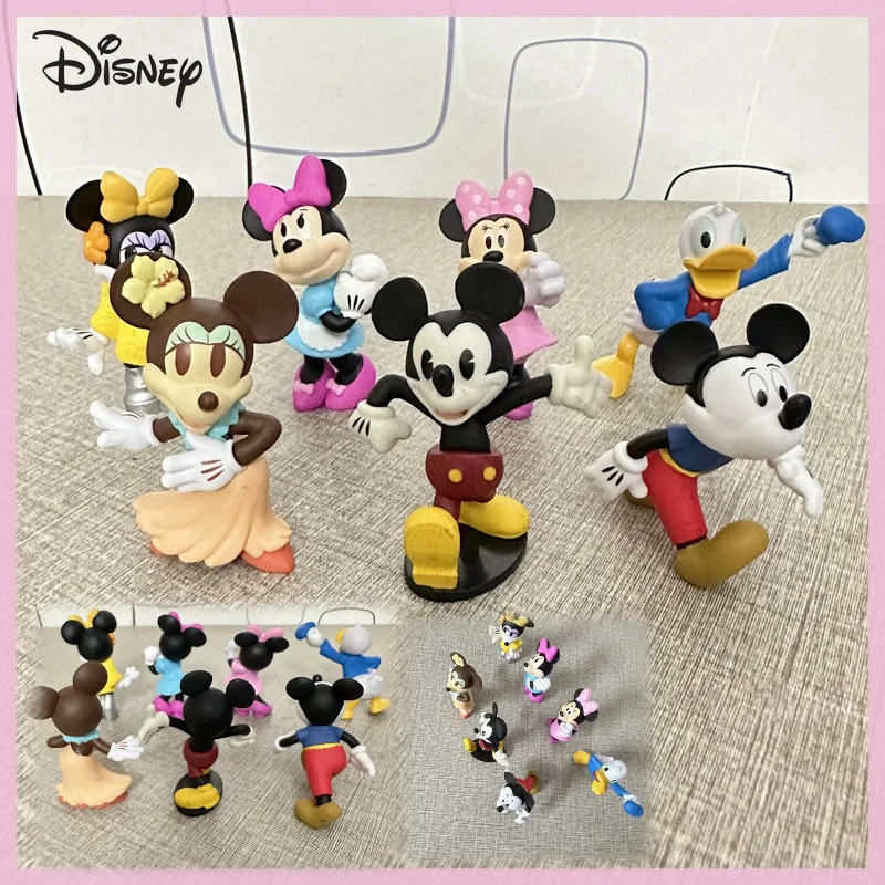 

Disney Ретро Настольный переключатель Фигурка Модель Украшения Микки Маус Минни Дональд Дак Украшение торта DIY Коллекция игрушек и хобби