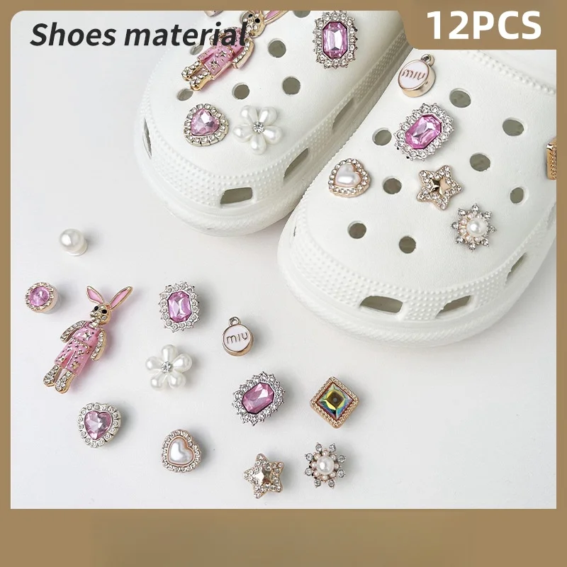 

Bling Alloy Shoe Charms For Women Diy Removable Shoe Flower Accessories Small Fragrant Pearl Shoe Buckle For Party Favor