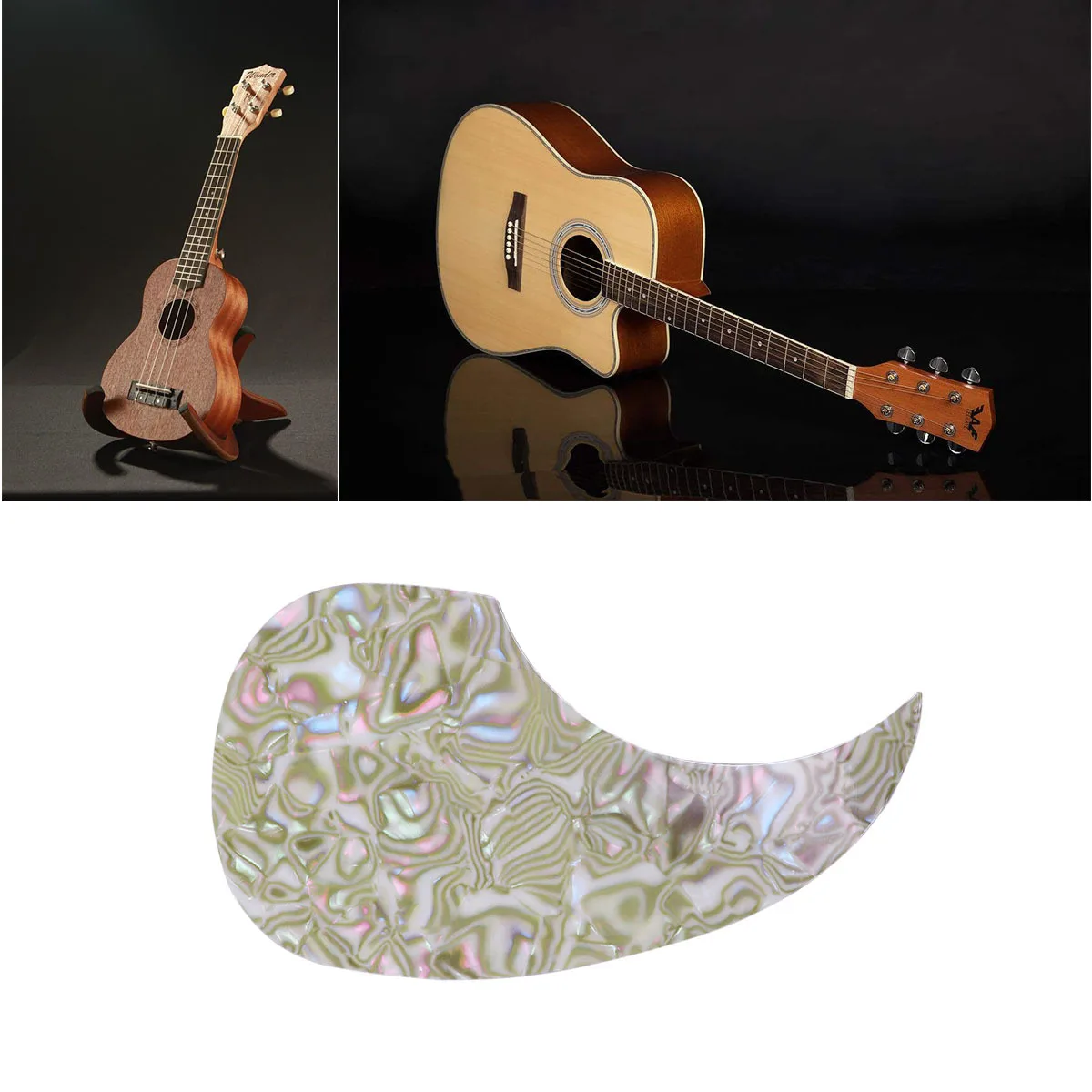 

Self-Adhesive Guitar Pickguard 128mm Acoustic Replacement Anti-Scratch Guard Plate Protective Film Guitar Accessories