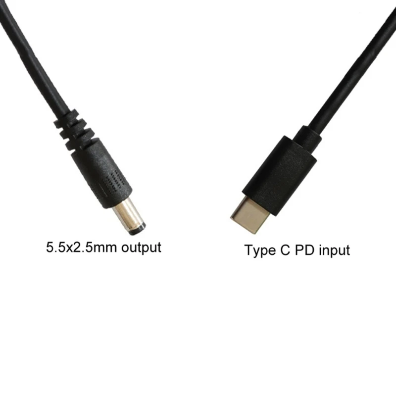 Cavo di alimentazione da USB C a DC 20V cavo di ricarica Jack universale DC 5.5x2.1mm con 10 punte per connettori adattatore di alimentazione per Laptop buono nuovo