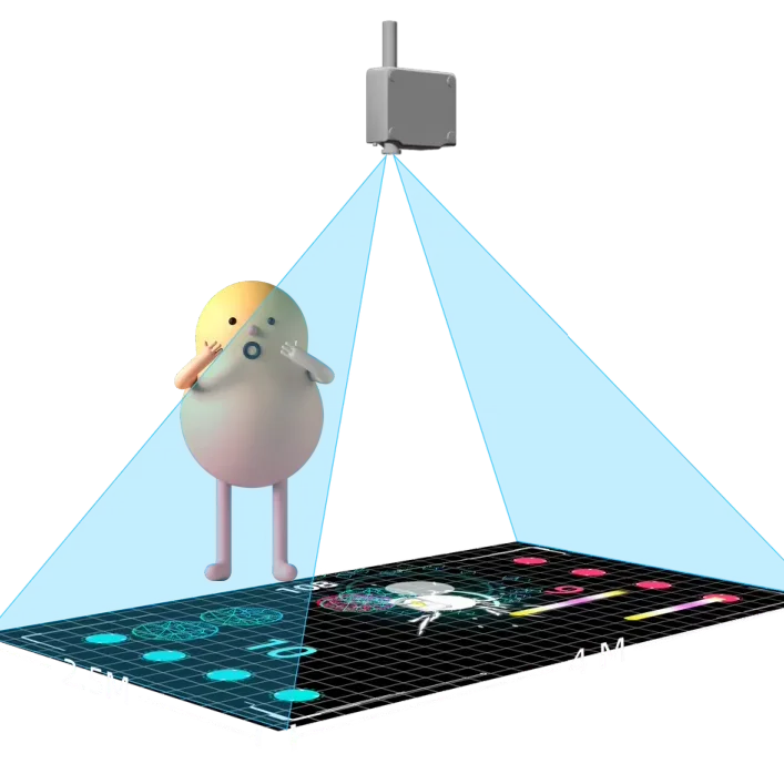 AR Digital Sport Contain 6 Games Wall and Floor Projection Interactive Ar Projection Interactive Projection Game Equipment