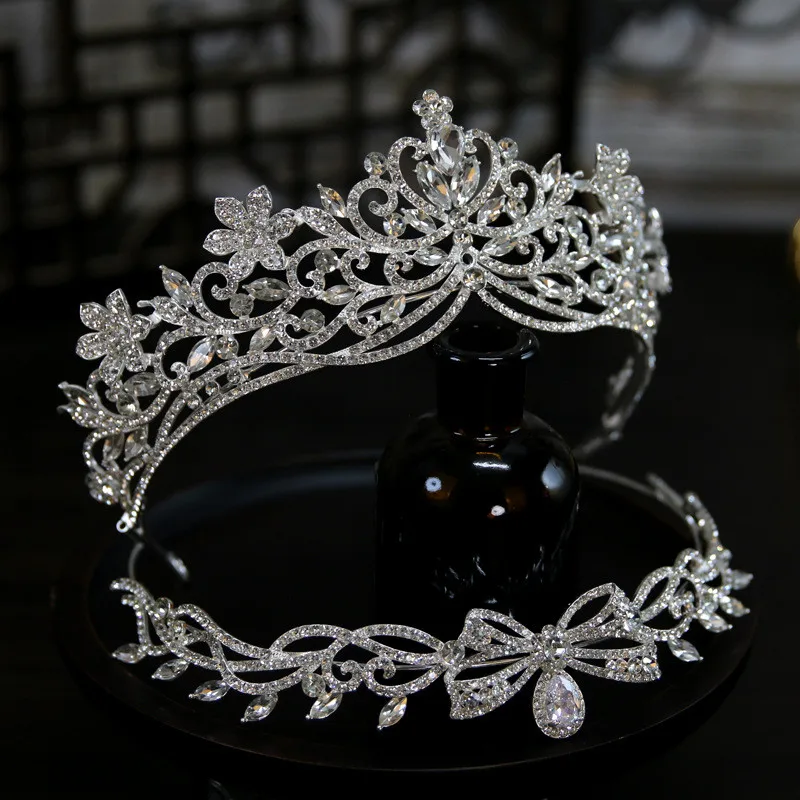 CC Crystal Crowns Women Hair Accessories Wedding Headbands Bridal Headpiece Engagement Hairwear Separable Romantic Tiaras AN146