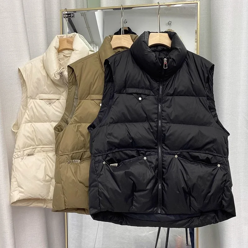 

plus Size 300 Pou Women's Thiened Cotton Vest Stand Collar Jaet Loose Fit Winter Outerwear for plus Size Women