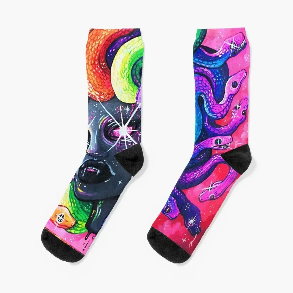 

Rainbow Medusa Socks valentine gift ideas new in's Christmas Hiking boots Women's Socks Men's