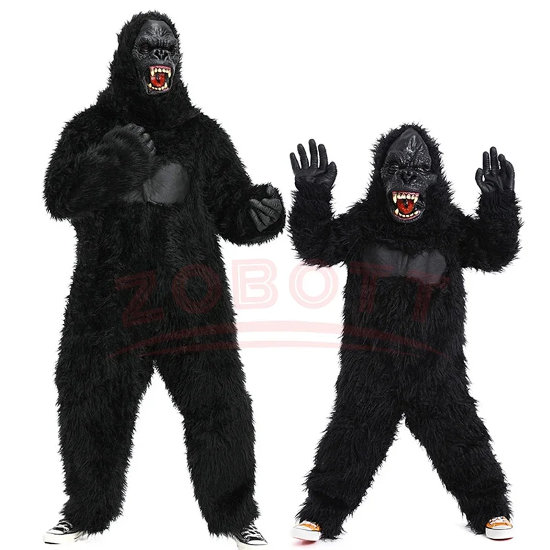 Black Orangutans Cosplay Mascot Costume Monkey Gorilla Ape Simian Monsters Halloween Christmas Festival Adult King Kong Outfit