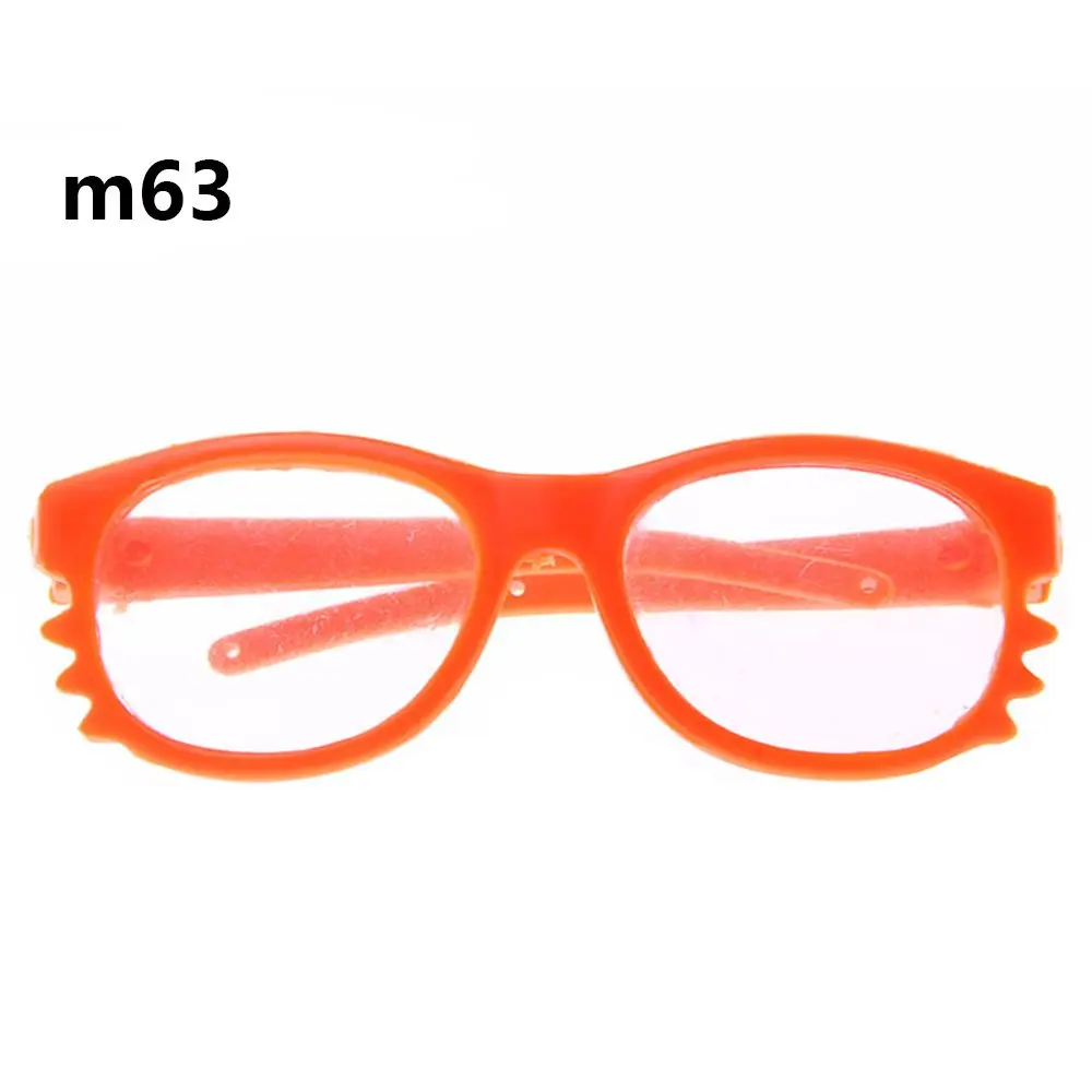 

Красочная одежда подходят для 18-дюймовых очков, миниатюрные очки, прозрачные линзы, круглая оправа, очки