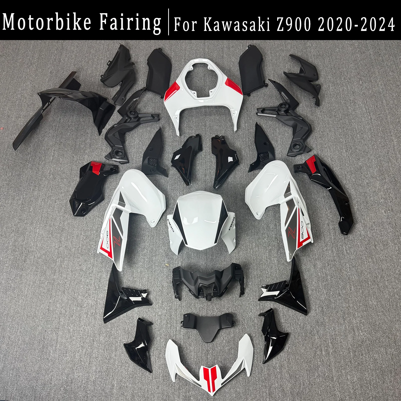 

Motorcycle ABS Plastic Fairing Injection-Molded Panel Body Frame Protection Kit, For Kawasaki Z900 2020, 2021, 2022, 2023, 2024