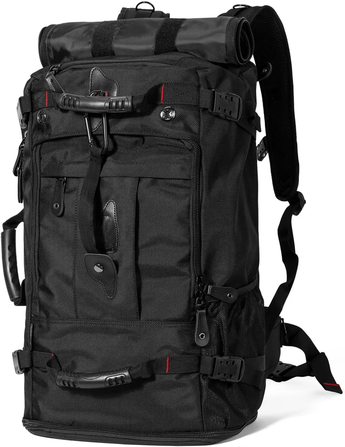

Large Capacity Travel Hiking Sports Backpack Durable Convertible Duffle Bag Laptop Airplane Black 60L