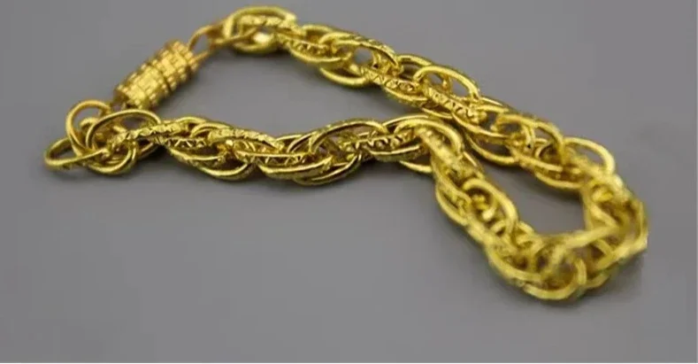 Mini-Mode-Accessoires im Maßstab 1:6: Gold/Silber Halskette und Armband für 12-Zoll-Actionfiguren – Detail 10