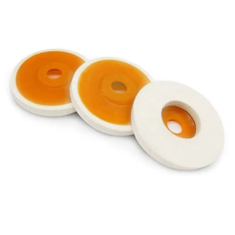 

USER FRIENDLY-4 Pack 5 Inch Round Wool Felt Disc Wheel Pad For Angle Grinder, Buffing Polishing Buffer Bore Dia Easy Install