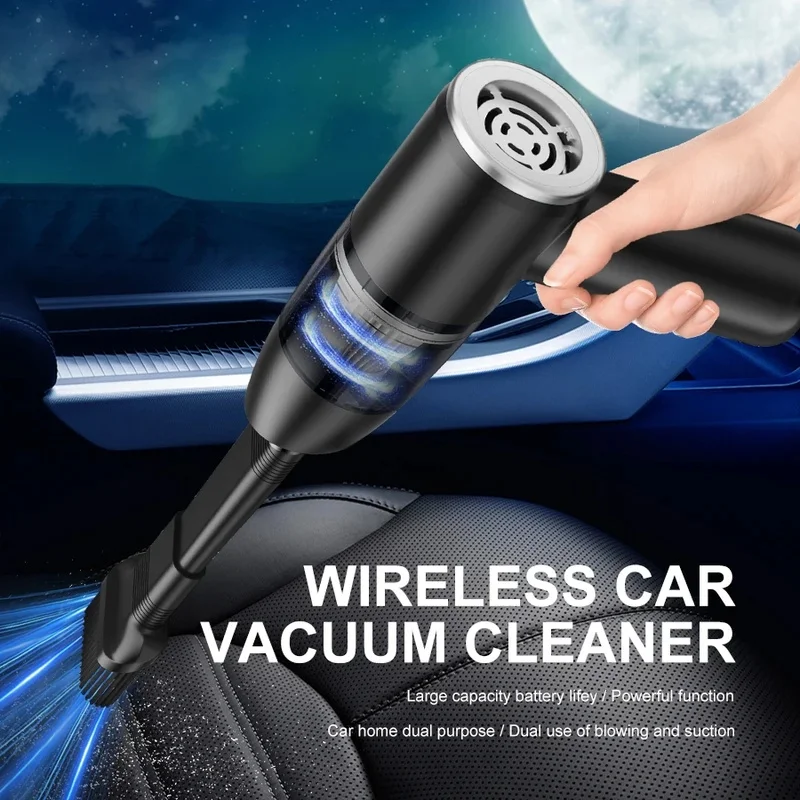 Car Vacuum Cleaner Air Blower Cordless Powerful Wireless Car Cleaner Portable Vacuum Cleaner Cleaning Machine For Car Home 2 In1