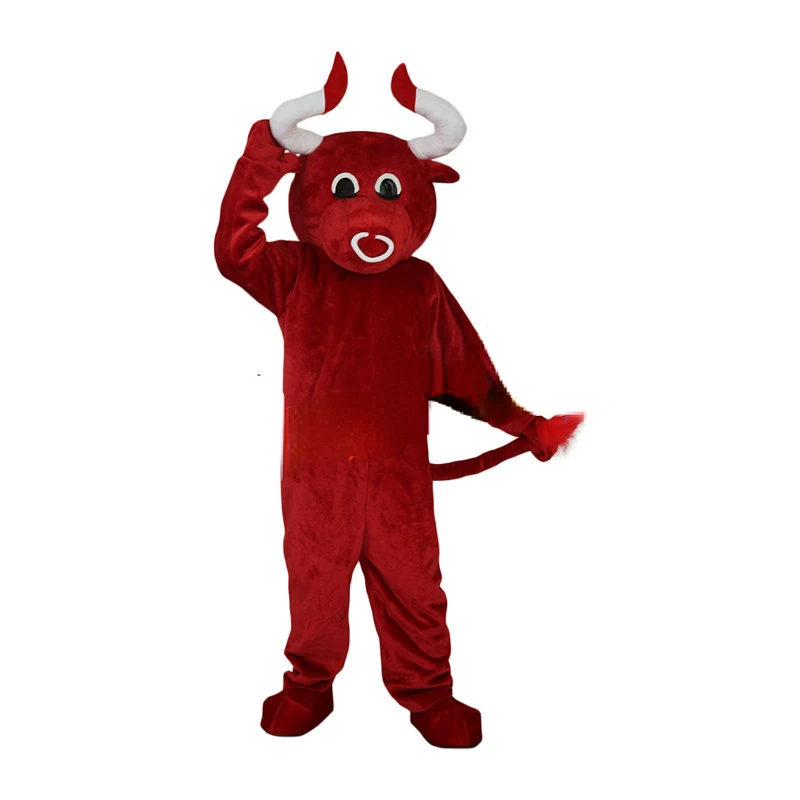 Bull Mascot Fursuit Costumes Cartoon Mascot Walking Puppet Animal Costumes Cosplay Clothing