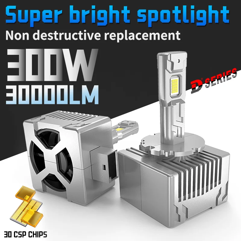 

D SERIES D1S D3S Светодиодная фара D2S D4S Замените ксеноновый свет D2R D4R Canbus 1:1 Мини-автомобильная лампа Супер яркая лампа 6000K Plug&Play