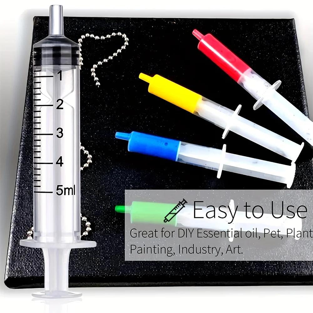 1Ml/3Ml/5Ml/10D Syringe Set with Caps, 20Pcs Syringes + 20Pcs Caps, Suitable for Glue, Liquid Dispensing and Measurement, Pet Food Feeding, Refillable Cartridges, Laboratory Research, Liquid Dispensing, Plant Research, Industrial Dispensing, Printing Ink Dispensing, Etc