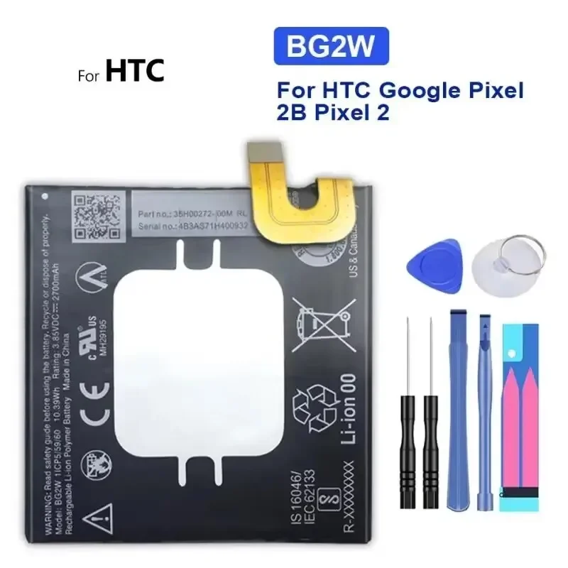 Replacement Battery For Htc Google Pixel 2B, Battery, 2700Mah, BG2W, G011A-B