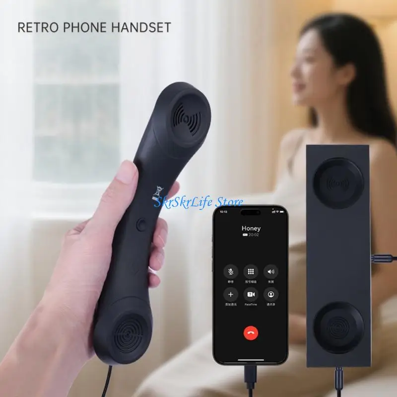 E65E Premium ABS Handset Ergonomic Ease Noise Cancelling for Business Communication