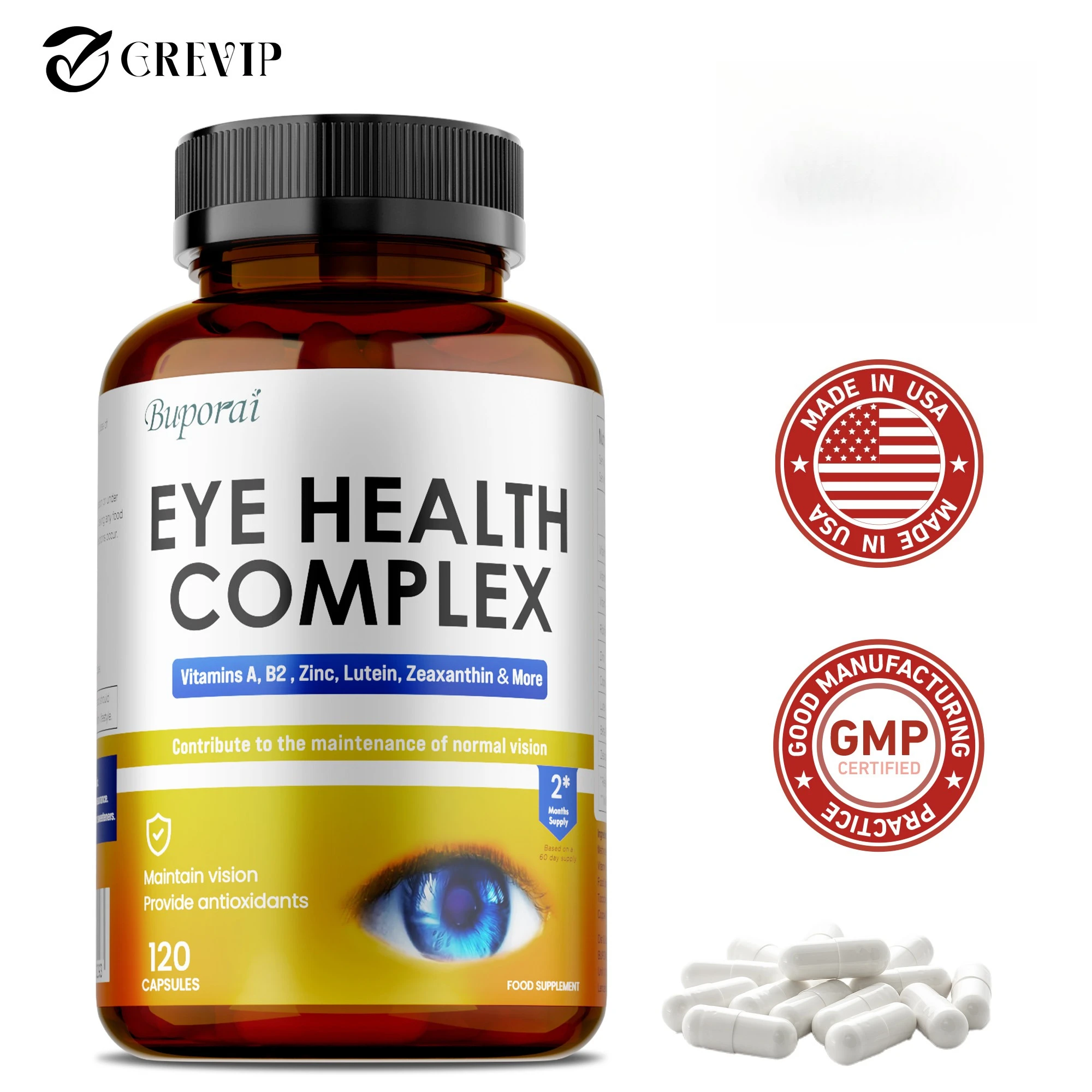 Eye Health Complex - Nutrient Absorption, Antioxidant, Improves Dry Eyes, Reduce Blue Light Damage, Improve Visual Function