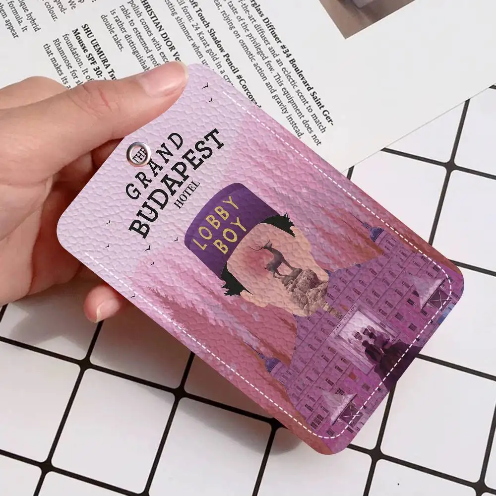 فيلم السفر فندق جراند بودابست حامل بطاقة شخصية مناسبة لحامل الفتيات حافظة بطاقات الباب شارة حامل المفاتيح