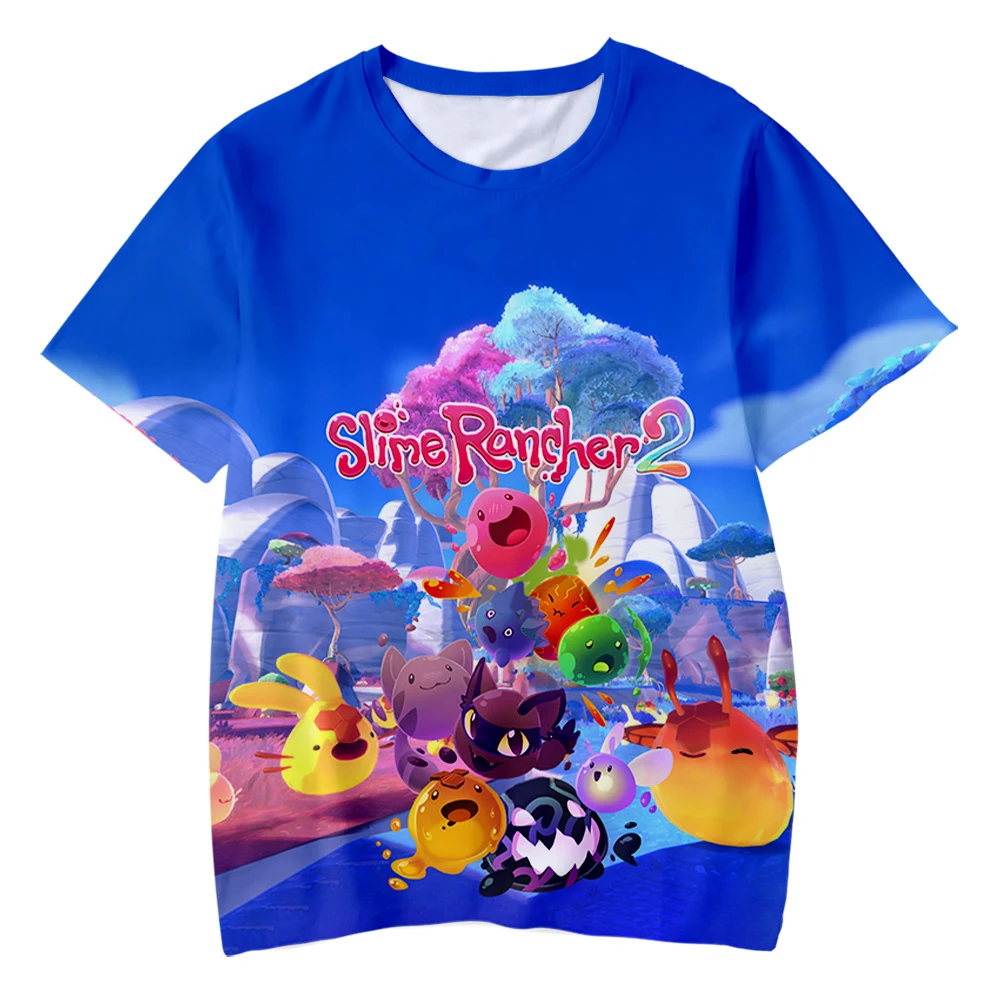 New Slime Rancher T-Shirts Cartoon Game 3D Print Men Women Casual Fashion Oversized Short Sleeve T Shirt Kids Tees Tops Clothing