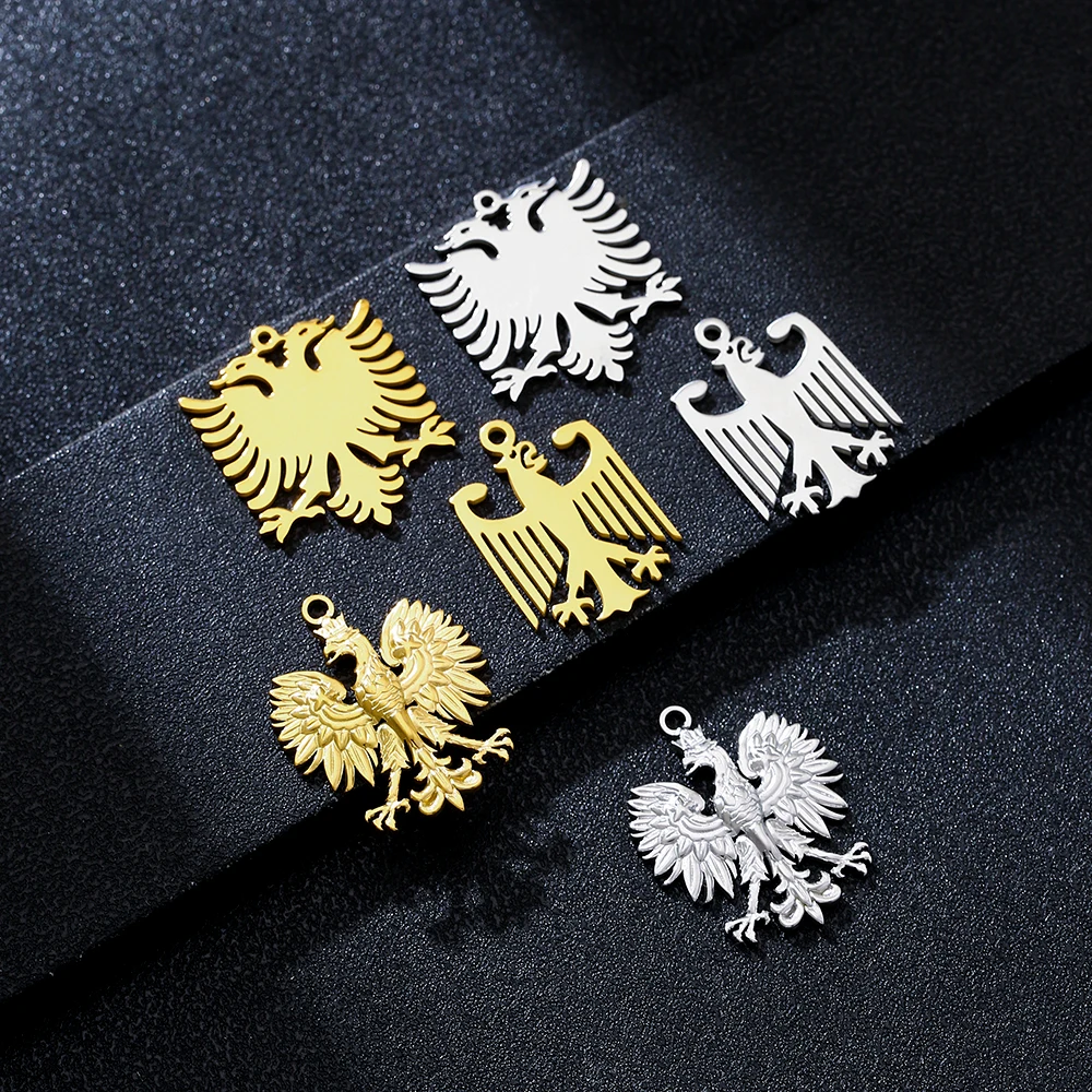 Stainless Steel German Eagle Polish Eagle Albania Eagle Pendant Accessories Couple Pendant Necklace Cable Knit Necklace