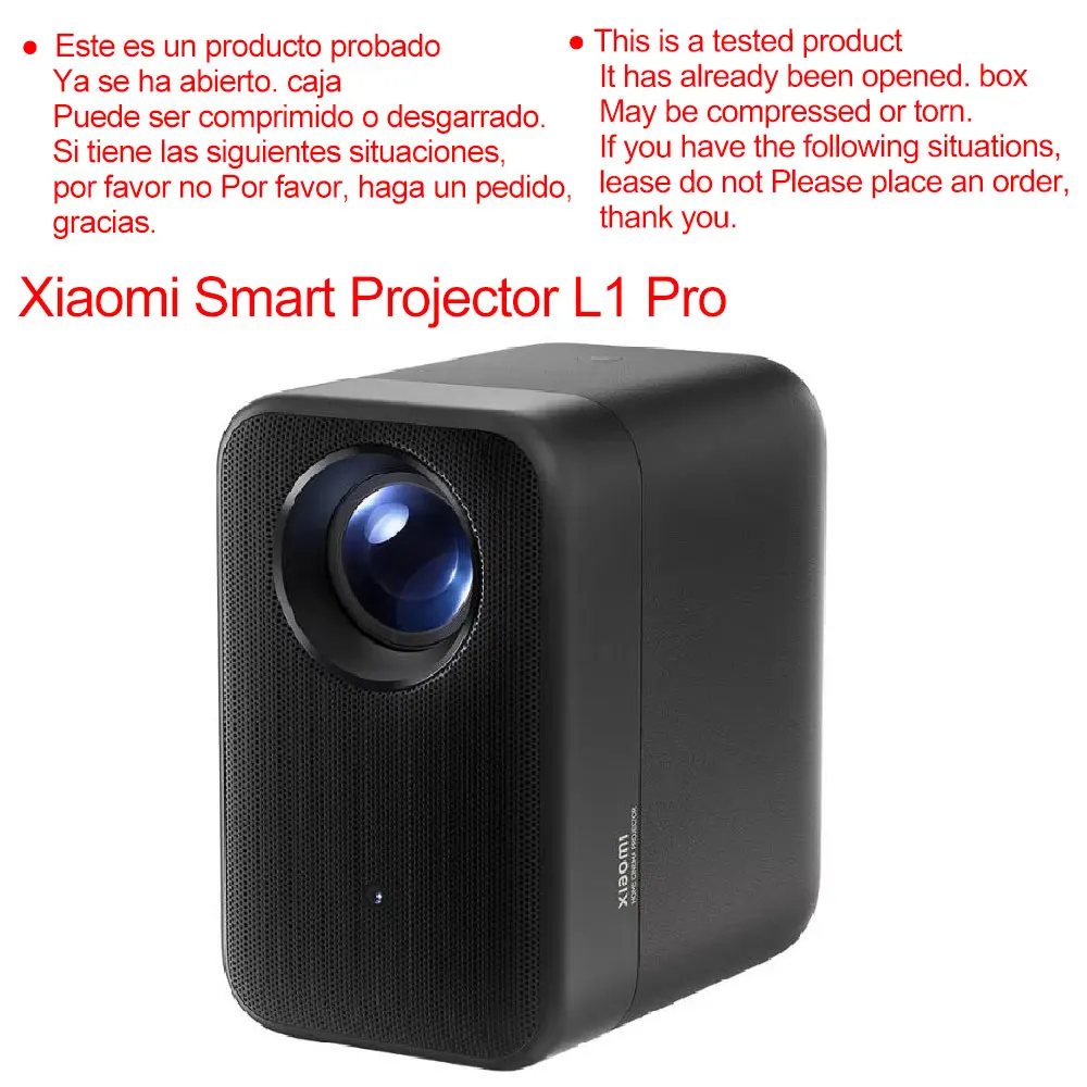Proyector Inteligente Xiaomi L1 Pro, Resolución Física de 1080p, Google TV, 400 ISO Lúmenes, Enfoque Automático y Corrección Trapezoidal Automática, Audio Dolby
