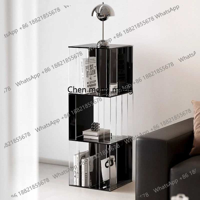 

Acrylic bookshelf shelf floor simple bookcase household living room storage rack