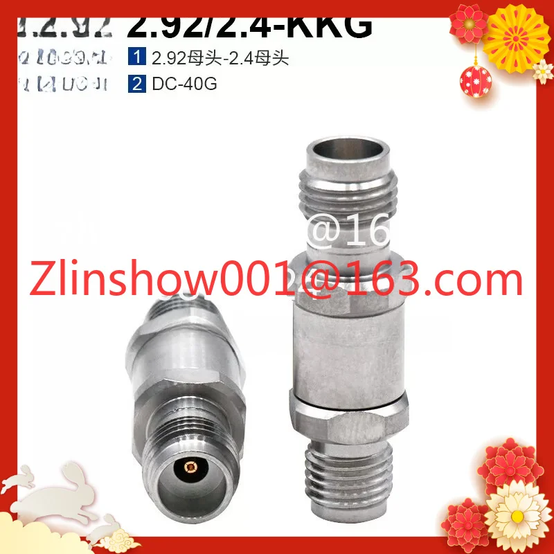 Millimeter wave adapter 2.92/2-KKG 2.92MM female to 2.4MM female DC-40G