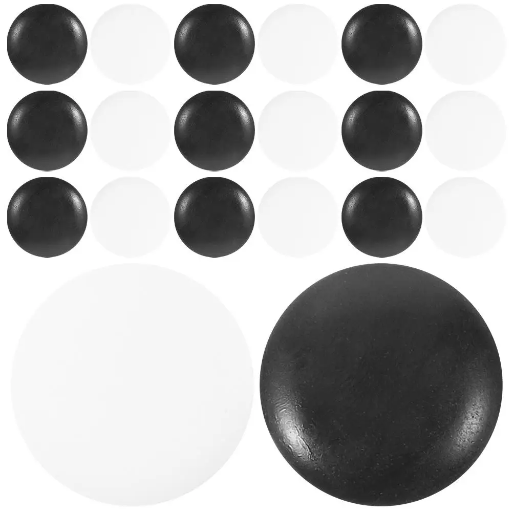 200 Pcs Chess Stones Resin Go Pieces Board Game Accessories Black White Stones Craft Beads Go Supplies Game Set Chess Games